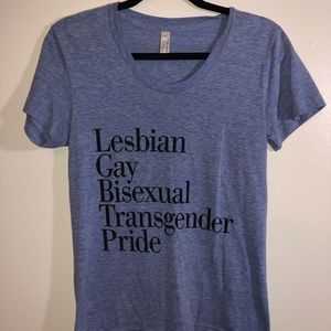 Heather blue “Pride” shirt